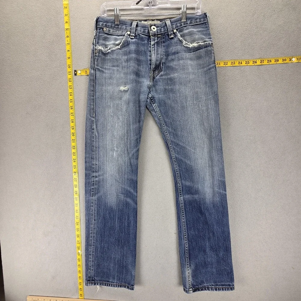 Vintage Levis Engineered Jeans Mens Blue Zip Fly Whiskers Fits 30x30